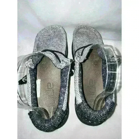 Hey Dude Wally Stretch Poly Slip on Sneaker Mens Sz 8 -‎ Grey & Black (Dark Web) - Picture 7 of 9